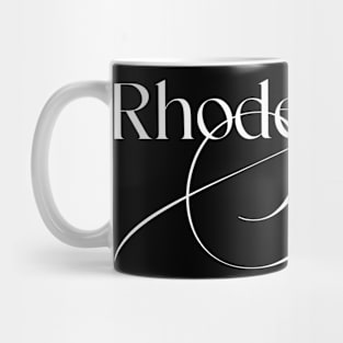 Rhode Island State word design Mug